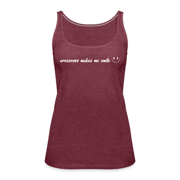 Frauen Premium Tank Top - Bordeauxrot meliert
